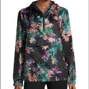Cute floral print windbreaker
